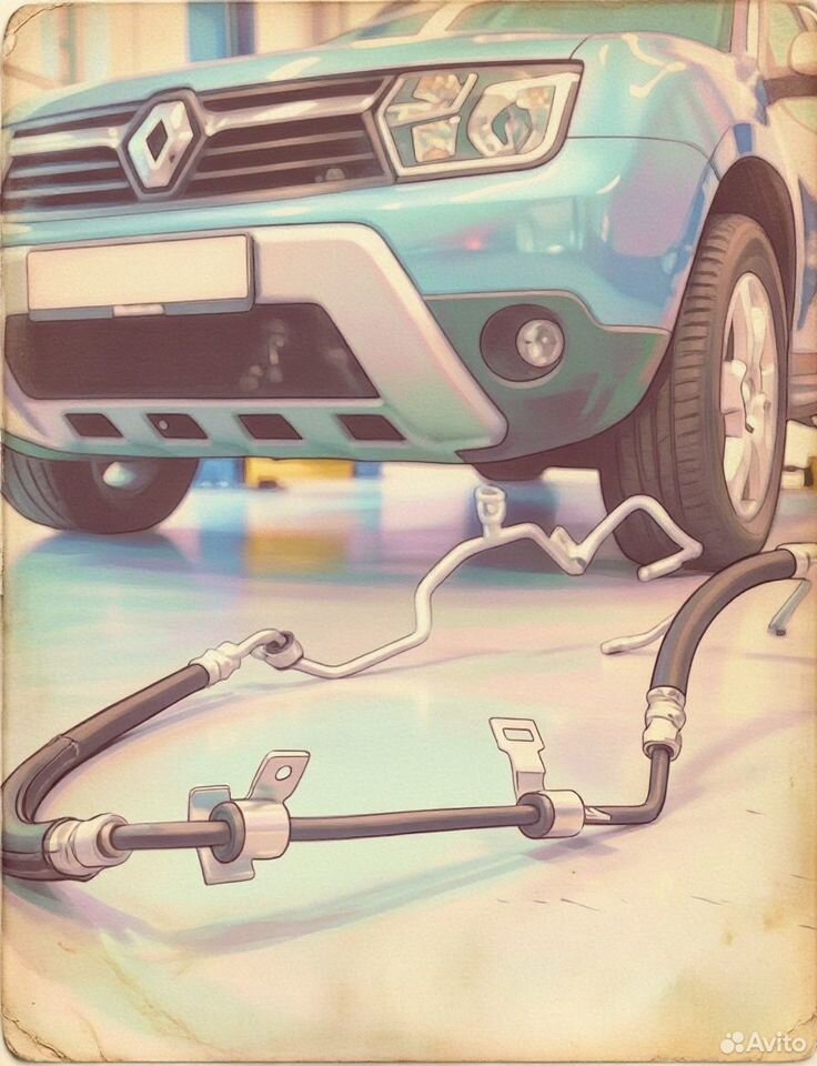Трубка Гур на Renault duster / Рено дастер