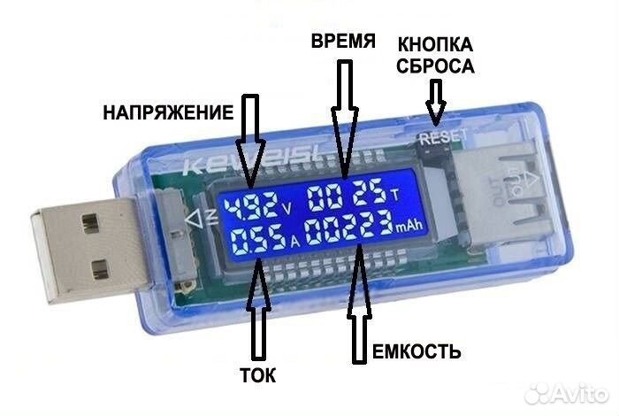 USB Тестер Keweisi KWS-V20
