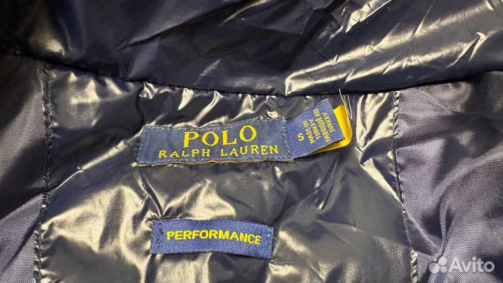 Пуховик polo ralph lauren glossen down jacket blue