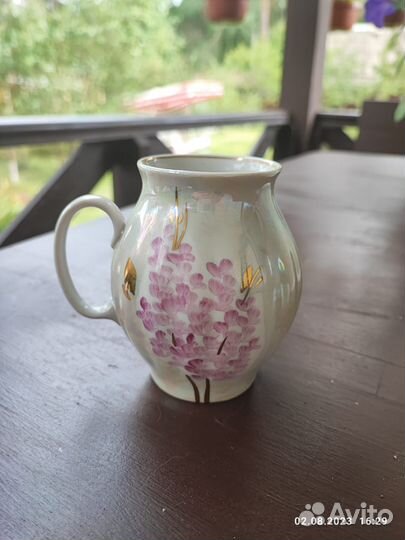 Молочник розовая сирень Дулево