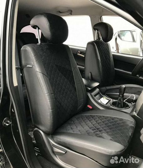 Авточехлы экокожа алькантара универсальные