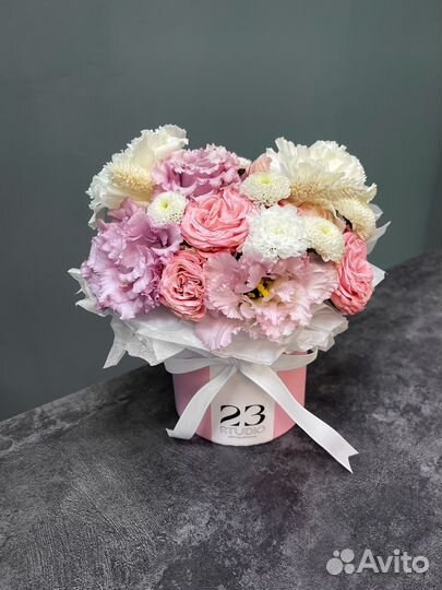 Цветы букеты в коробочке