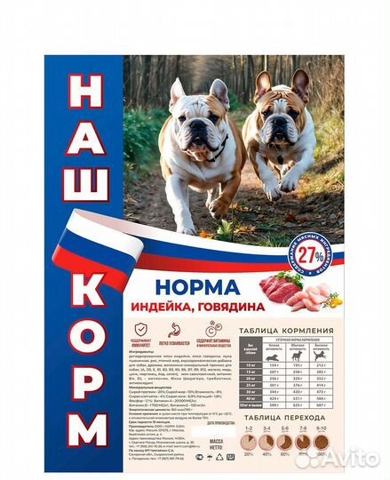 Сухой корм тм Наш Корм супер премиум класс