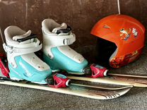 Горные лыжи 80, ботинки 17,5, шлем