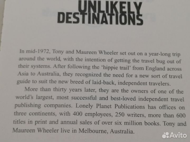 Книга Unlikely Destinations:the LonelyPlanet story