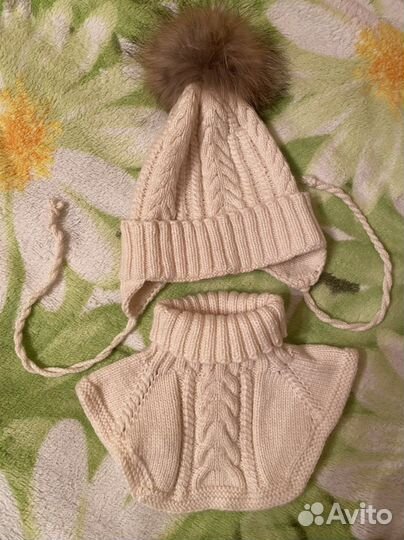 Комплект шапка, шарф