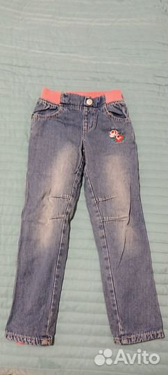 Джинсы для девочки утеплённые