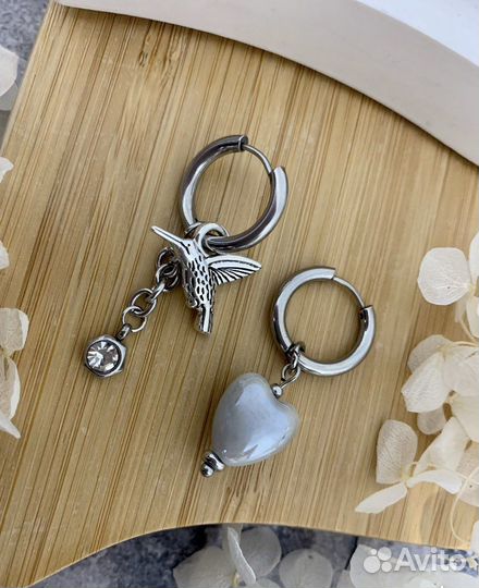 Серьги кольца конго