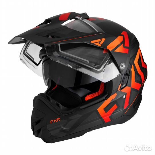 Шлем с подогревом FXR torque X team black/orange