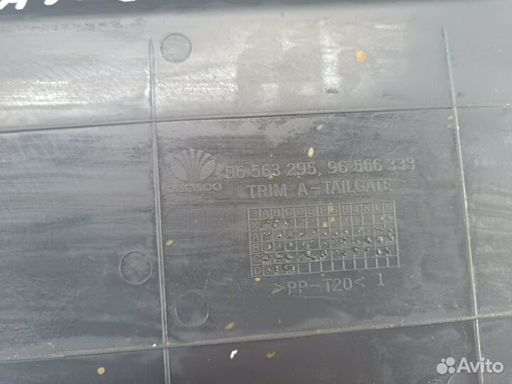 Обшивка крышки багажника Daewoo Matiz