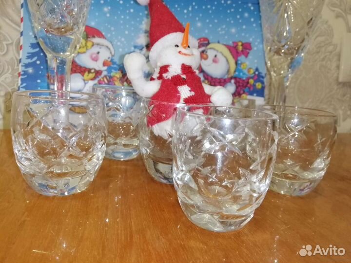 Хрустальные фужеры, стопки СССР винтаж