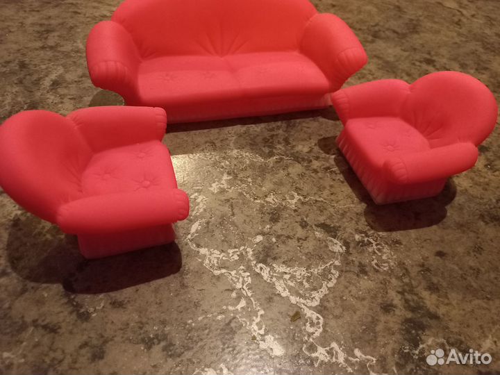 Диван и кресла для барби, 1990 г