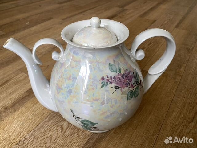 Тарелки для торта, поднос, чайник, горшочки