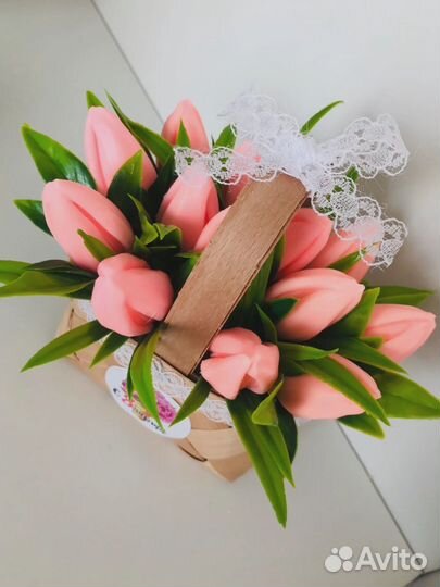 Тюльпаны к 8 марта. Мыло ручной работы