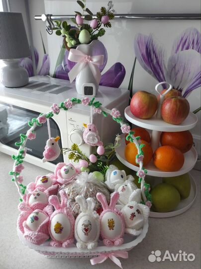 Пасха,вязанные подставки для яиц