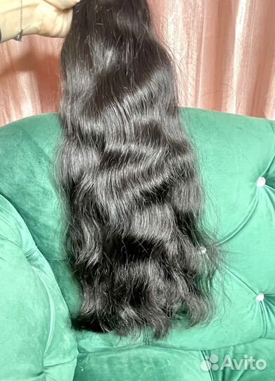 Волосы для наращивания третий тон 70 см 130 гр; 1Б