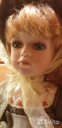 Кукла фарфоровая ремеко винтаж, 42 см