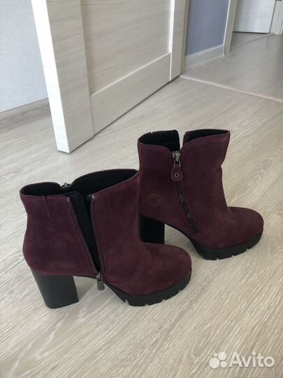 Ботильоны зимние натуральная замша