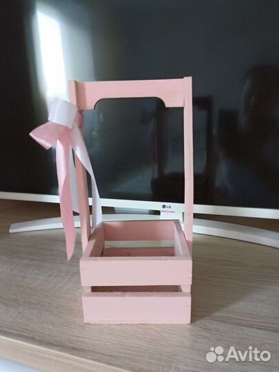 Деревянная корзинка ящик