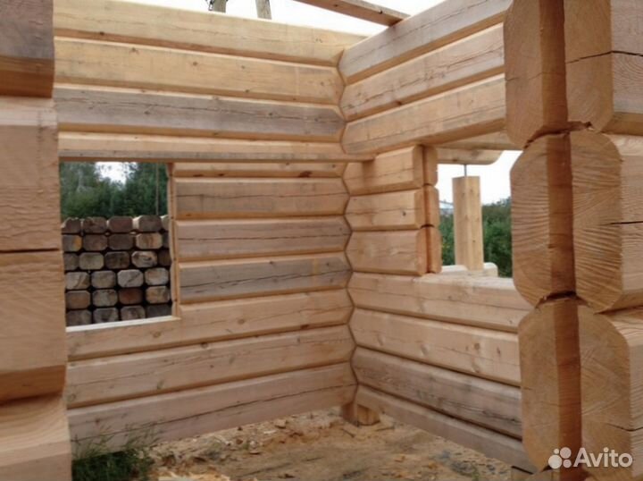 Сруб ручная рубка лафет