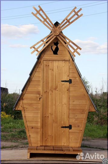Уличный туалет деревянный HAT115