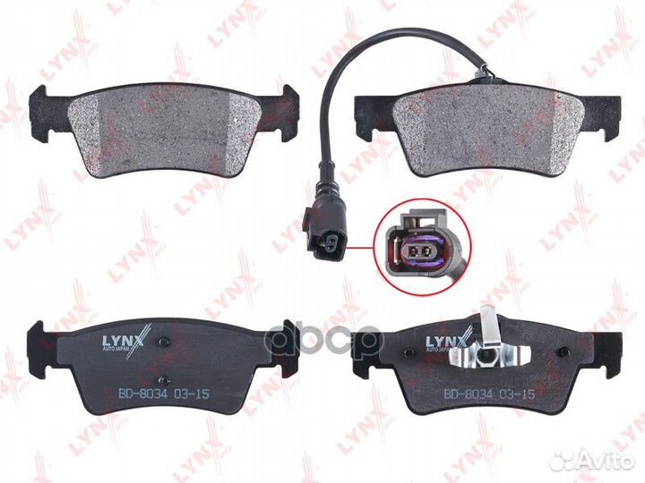 Колодки тормозные дисковые зад BD8034 lynxauto