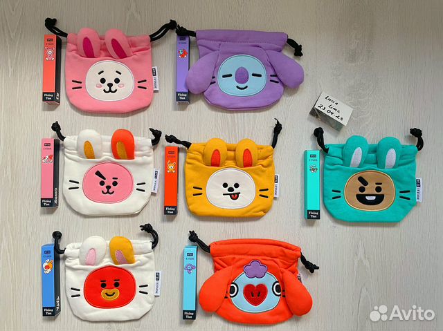Помады BT21 x Etude с кошелёчками
