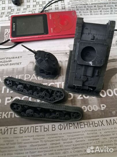 Модель танка Т-26 3Д-печать 3D-печать 1/72
