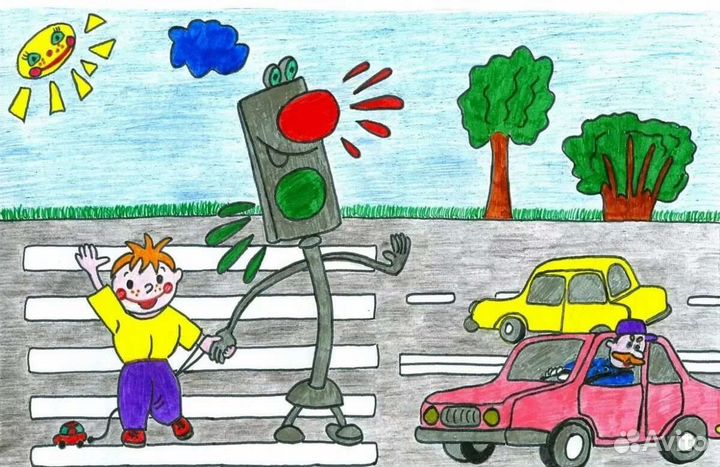 Рисунок на тему пдд