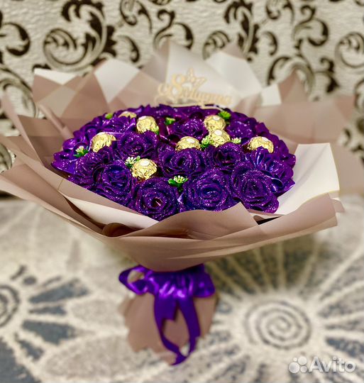 Букет из атласных лент