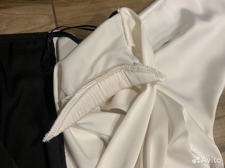 Боди на запах атласное