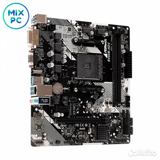 Материнская плата AM4 ASRock B450M-HDV R4.0
