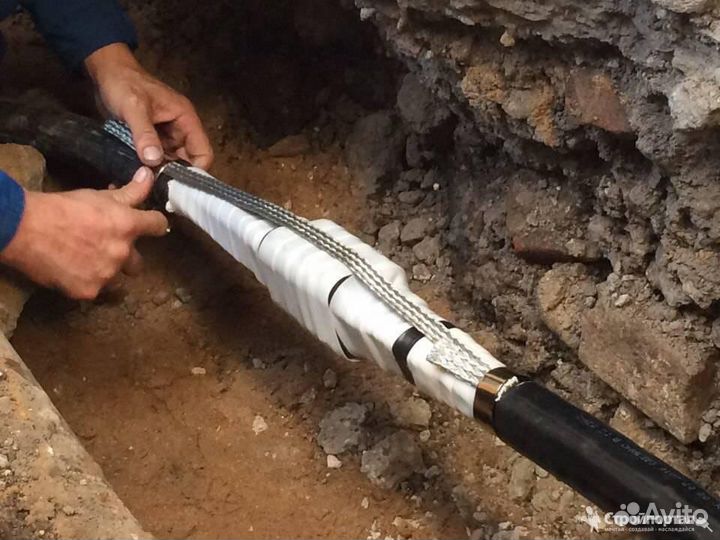 Установка кабельных муфт. Ремонт силового кабеля