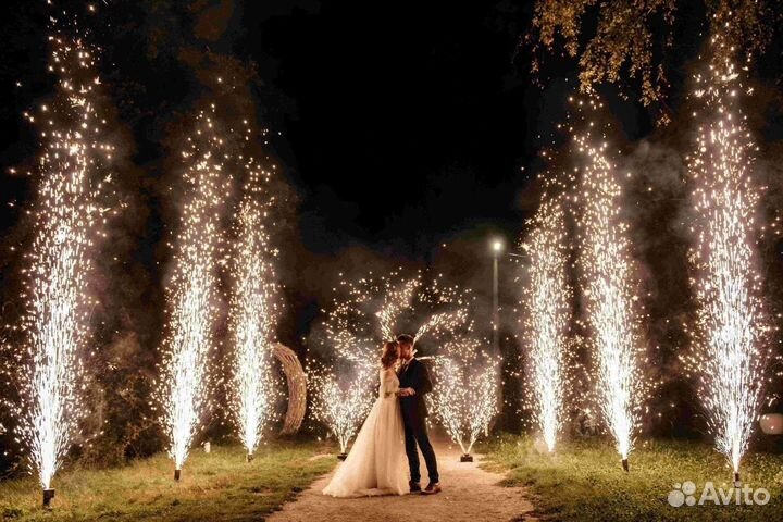 Холодные фонтаны на свадьбу