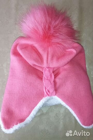 Шапка зимняя для девочки 52 54