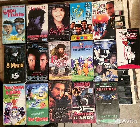 Видеокассеты VHS комплект 93штуки