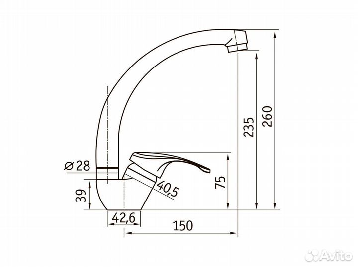 Смеситель UM2302 CR
