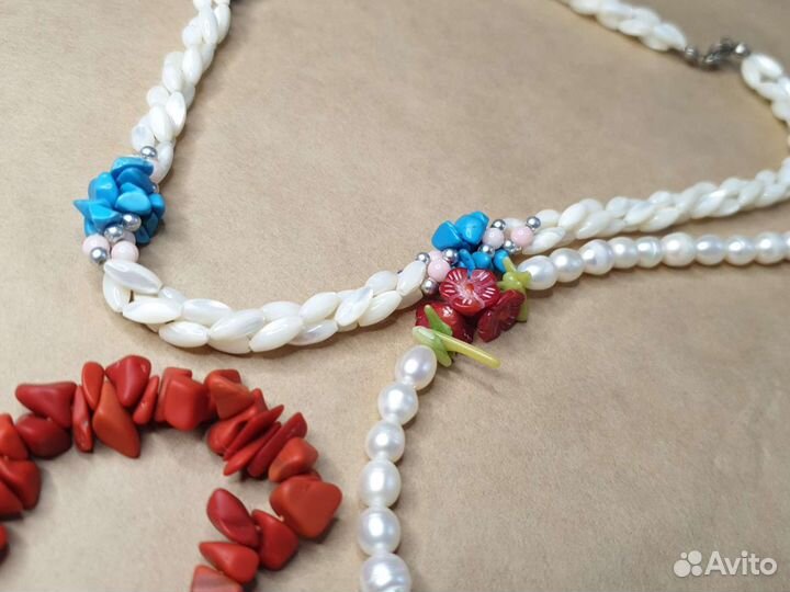 Бусы из натурального жемчуга