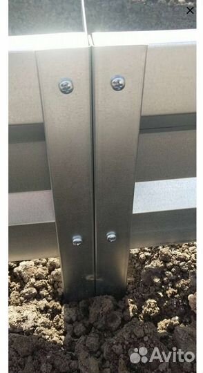 Оцинкованная грядка 1х6м