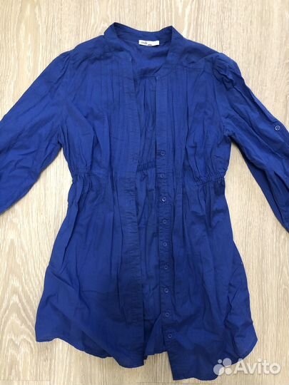 Рубашка женская синяя