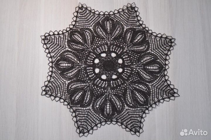 Салфетка Клевер, спицами