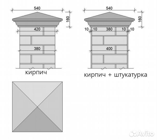 Колпаки на забор