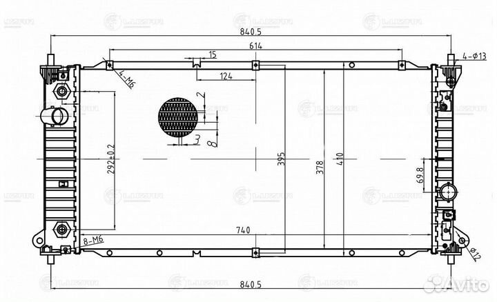 Радиатор охлаждения Ssangyong Actyon