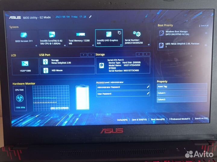 Игровой ноутбук asus FX570UD/i5/SSD/GTX 1050