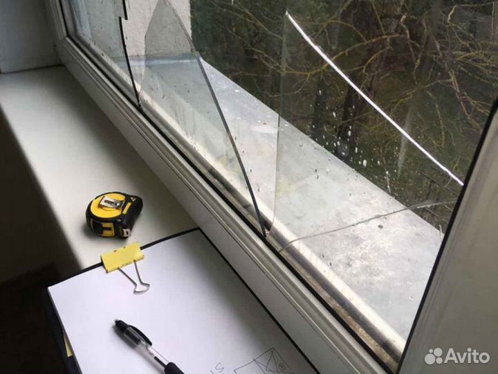 Ремонт окон, стеклопакет шумозащитный RAL8245