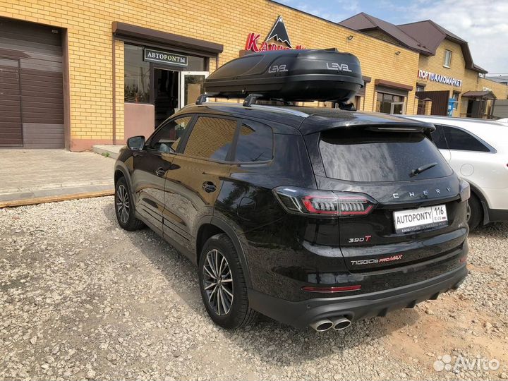 Автобокс Level 450л Чери Тигго 8 Про черный мат