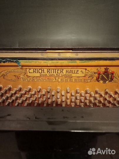 Антикварное немецкое пианино Ritter Halle