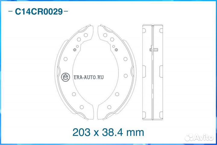 Cworks C14CR0029 Тормозные колодки задние барабанн