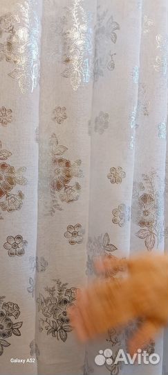 Тюль лён батист, отрезы ш 5м,в 2,8м