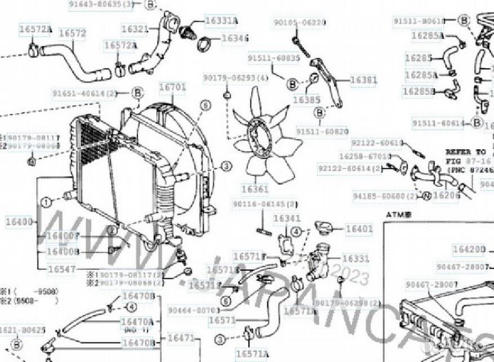 Вентилятор радиатора Toyota Hiace KZH106